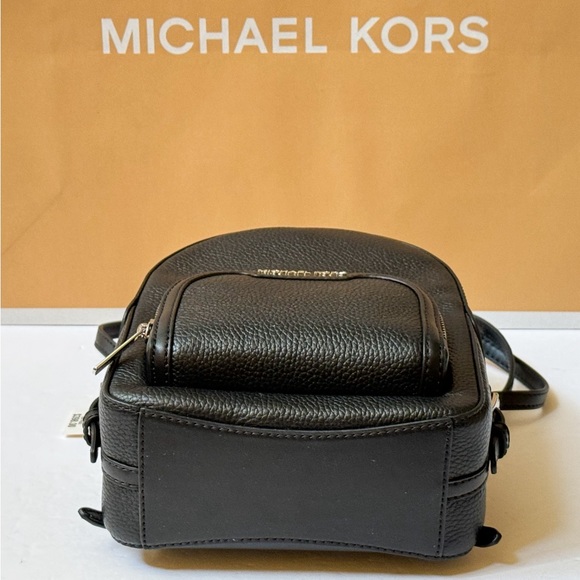 Michael Kors Jaycee XS MINI Convertible Zip Pocket Backpack Black/Silver - Picture 8 of 12